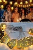 ENASHOP Ramazan Ayına Özel Karışık Figürlü Metal LED Işıklar  Süsleme Işığı Gün Işığı - 3
