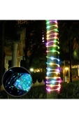 MENFRY Solar Enerjili Neon Rgb Led Dış Mekan Bahçe Teras Balkon Ağaç Aydınlatması Animasyonlu(10 METRE) - 5