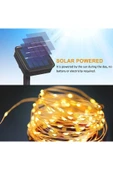 MENFRY 20 Mt Güneş Enerjili Solar Peri Led Işık Dekoratif Bahçe Büyük Panel Aydınlatma Dış Mekan (200 Led) - 5