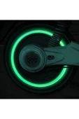 HEXAGON Fosforlu Floresan Led Yeşil Pilsiz Araba Motorsiklet Lastik Sibop Kapaği (2 Adet) thumbnail 2
