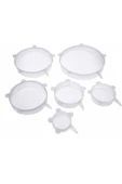 İndirimDiyarı 6’lı Silikon Kapak Set Yıkanabilir, Mikrodalga Fırında Kullanıma Uygun Hava Almaz 6'lı Streç Kapak - 5