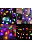 MENFRY Solar Enerjili 10 Metre 80 Ledli 8 Animasyonlu Kristal Top Bahçe Balkon Teras Aydınlatma Dekor Işık - 3