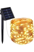 MENFRY 20 Mt Güneş Enerjili Solar Peri Led Işık Dekoratif Bahçe Büyük Panel Aydınlatma Dış Mekan (200 Led) - 1