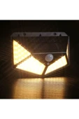 MENFRY 50w Solar Güneş Enerjili Duvar Aplik 100 Ledli Bahçe Aydınlatması Sensörlü Duvar Armatürü 1200 Lümen - 3