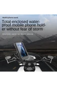 TeknoExpress Universal Su Geçirmez Dokunmatik Hassasiyeti Yüksek Bisiklet Motorsiklet Telefon Tutucu - 4