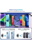 MENFRY Çinko Alaşım Katlanır Manyetik Araba İçi MagSafe İçin Kompakt Cep Telefonu Tutucu 360 ° Dönebilen - 2