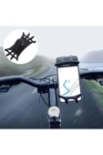 North Buffer® Universal Bisiklet Motosiklet Çocuk Arabası Silikon 360 Derece Telefon Tutucu Tüm Modellerle - 3