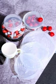 İndirimDiyarı 6’lı Silikon Kapak Set Yıkanabilir, Mikrodalga Fırında Kullanıma Uygun Hava Almaz 6'lı Streç Kapak - 1