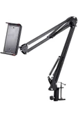 MENFRY Masa Tablet Tutucu & Telefon Tutucu Esnek Uzun Kollu 360 Derece Dönebilen Stand (6'' - 11'') - 1