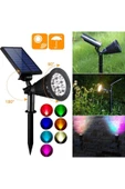 MENFRY Solar Güneş Enerjili Kazıklı Yer Armatürü RGB Ağaç Duvar Bahçe Aydınlatma Işık - 1
