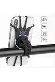 North Buffer® Universal Bisiklet Motosiklet Çocuk Arabası Silikon 360 Derece Telefon Tutucu Tüm Modellerle - 1