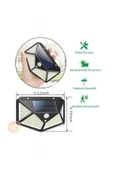 MENFRY 50w Solar Güneş Enerjili Duvar Aplik 100 Ledli Bahçe Aydınlatması Sensörlü Duvar Armatürü 1200 Lümen - 4
