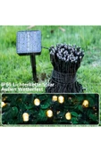 MENFRY Solar Enerjili 10 Metre 100 Ledli 8 Animasyonlu Bahçe Balkon Teras Aydınlatma Dekor Işık - 3