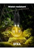 MENFRY Taşınabilir Şarjlı Led Ampül Outdoor Kamp Bahçe Lambası 10W Askılı Kırılmaz Led Işık - 5