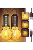 MENFRY Taşınabilir Şarjlı Led Ampül Outdoor Kamp Bahçe Lambası 10W Askılı Kırılmaz Led Işık - 1
