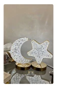 ENASHOP 5V Şarjlı Kristal Yıldız Masa Lambası Akrilik Dokunmatik Ledli - 3