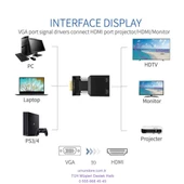 VGA To HDMI & Aux Dönüştürücü Adaptör 1080P Full Hd 60Hz Görüntü Aktarım thumbnail 2