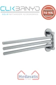 ÇELİK BANYO Paslanmaz Pirinç Flora Üçlü Döner Havluluk - 3