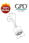 GPD ADS03 Ankastre Duş Başlığı (5 Fonksiyonlu Ø85) thumbnail 2