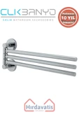 ÇELİK BANYO Paslanmaz Pirinç Flora Üçlü Döner Havluluk - 1