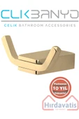 ÇELİK BANYO Paslanmaz Pirinç Titanik Bornozluk Havlu Askısı Altın Sarı Gold thumbnail 1
