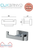 ÇELİK BANYO Paslanmaz Pirinç Kenzo 2’li Askılık - 2