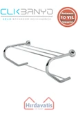 ÇELİK BANYO Paslanmaz Pirinç Bella Destekli Raf Havluluk 50cm - 1