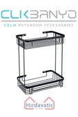 ÇELİK BANYO İkili Metal Taci 23x15x30 Sabunluk Şampuanlık Ve Köşe Süngerlik thumbnail 1