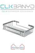 ÇELİK BANYO Taci 304 Tekli 23x15cm Sabunluk Şampuanlık Ve Köşe Süngerlik thumbnail 1