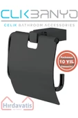 CLK BANYO Paslanmaz Pirinç Titanik Mat Siyah Tuvalet Kağıtlık - 1