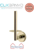 ÇELİK BANYO Paslanmaz Pirinç Flora Yedek Kağıtlık Altın Sarı Gold thumbnail 1