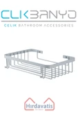 ÇELİK BANYO Tekli Metal Taci 23x15 Sabunluk Şampuanlık Ve Köşe Süngerlik thumbnail 1