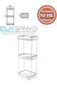 ÇELİK BANYO Taci Üçlü 22X15 Sabunluk ve Şampuanlık - 1