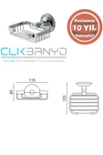 ÇELİK BANYO KUTUP KARE SABUNLUK ROZETLİ thumbnail 2
