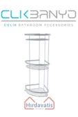 ÇELİK BANYO Üçlü Metal Zerrin 19x19 Sabunluk Şampuanlık Ve Köşe Süngerlik thumbnail 3