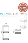 ÇELİK BANYO Taci Üçlü 22X15 Sabunluk ve Şampuanlık - 2