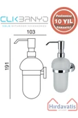ÇELİK BANYO Paslanmaz Pirinç Eser Montajlı Sıvı Sabunluk thumbnail 2