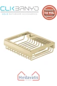 ÇELİK BANYO Paslanmaz Pirinç Kumru Lama Sabunluk 10x12 Altın Sarı Gold thumbnail 1