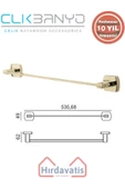 ÇELİK BANYO Paslanmaz Pirinç Milano Uzun Havluluk 50cm Altın Sarı Gold thumbnail 1