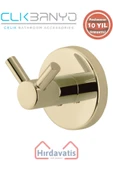 ÇELİK BANYO Paslanmaz Pirinç Flora Çiftli Askılık Altın Sarı Gold thumbnail 1
