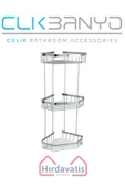 ÇELİK BANYO Selen 304 Üçlü 19x19cm Sabunluk Şampuanlık Ve Köşe Süngerlik thumbnail 3