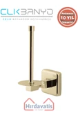 ÇELİK BANYO Paslanmaz Pirinç Kumru Yedek Kağıtlık Altın Sarı Gold - 1