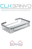 ÇELİK BANYO Taci 304 Tekli 23x15cm Sabunluk Şampuanlık Ve Köşe Süngerlik thumbnail 3