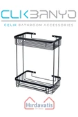 ÇELİK BANYO İkili Metal Taci 23x15x30 Sabunluk Şampuanlık Ve Köşe Süngerlik thumbnail 3