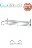 ÇELİK BANYO Paslanmaz Pirinç Bella Askılıklı Raf Havluluk 50cm - 1