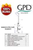 GPD DST16 Sürgülü Duş Seti (3 Fonksiyonlu Ø75) - 5