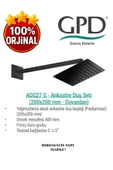 GPD ADS27-S Ankastre Duş Başlığı (Duvardan_200X200) - 4