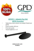 GPD ADS28-S Ankastre Duş Başlığı (Duvardan_Ø200) - 4