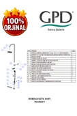 GPD DST19-3 Yönlendiricili Duş Seti (Tek Fonksiyonlu El Duşu + 200X200) - 10