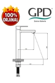 GPD Pedra MSL160 Set Üstü Lavabo Bataryası - 2